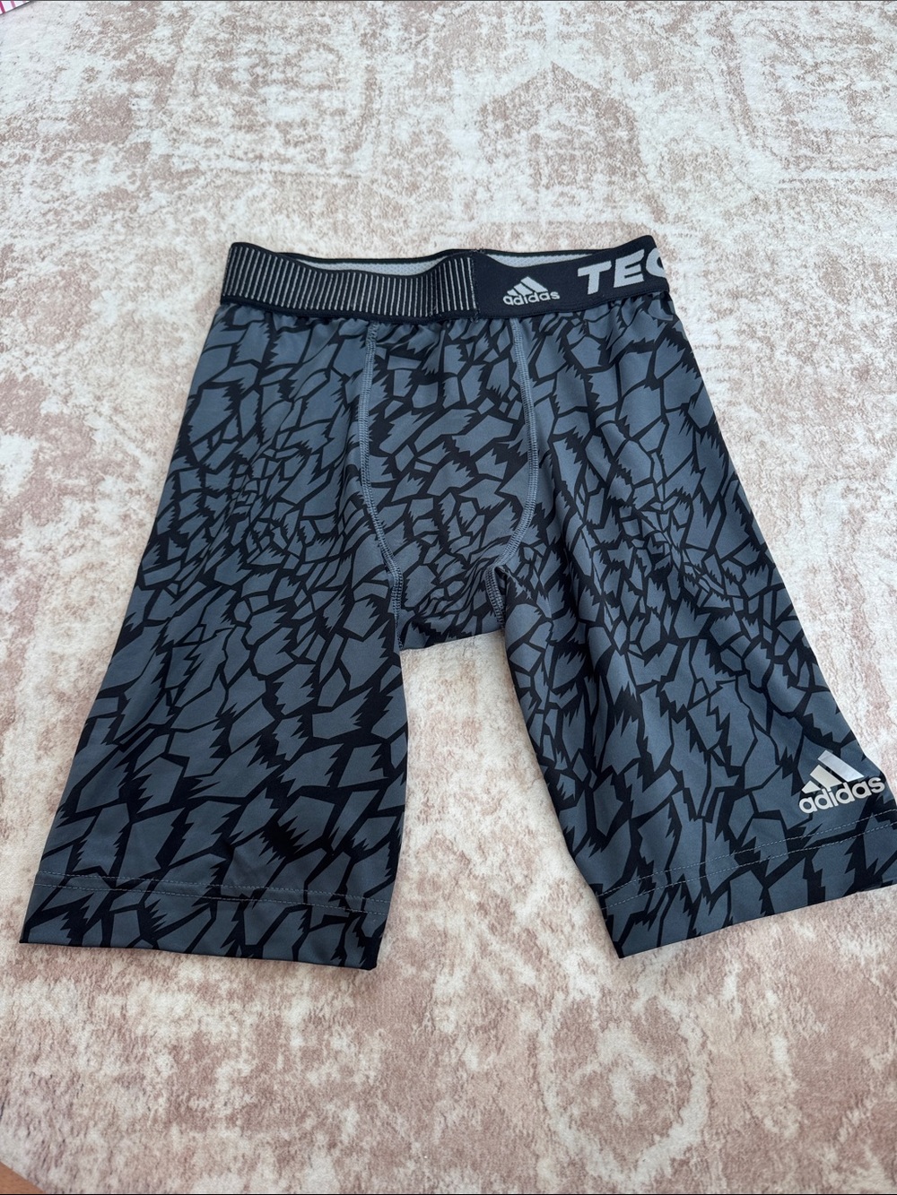 adidas Black & Gray Graphic Compression Boxer Briefs